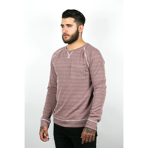 Men's Wolf & Man Mundo - Oxblood raglan pull over Men's Wolf & Man Mundo - Oxblood raglan pull over