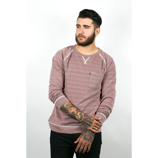 Men's Wolf & Man Mundo - Oxblood raglan pull over Men's Wolf & Man Mundo - Oxblood raglan pull over