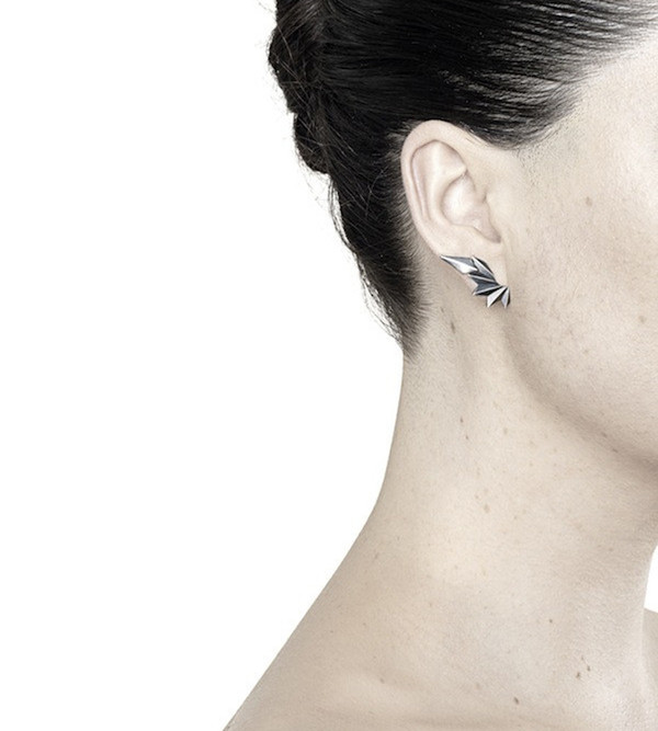 Maria Black Silver Wing Earring with Reverse Earring Maria Black Silver Wing Earring with Reverse Earring