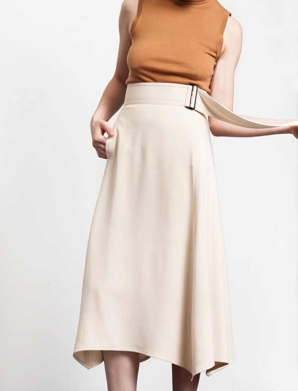 Lemaire Long High Waisted Skirt Butter Lemaire Long High Waisted Skirt Butter