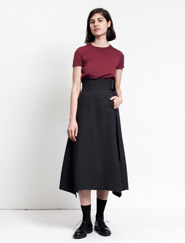 Butter Long High Waisted Skirt Slate Butter Long High Waisted Skirt Slate