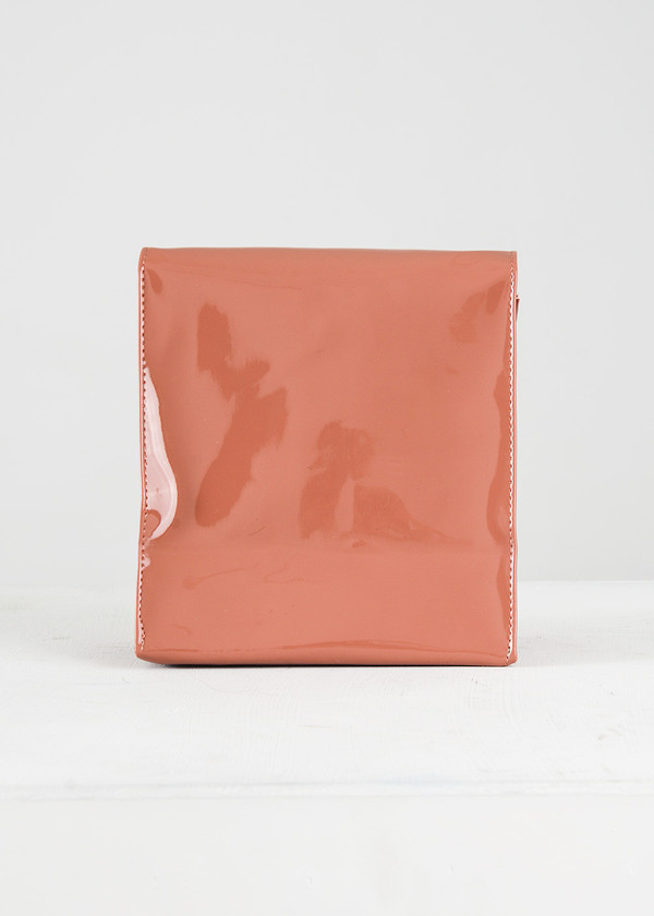 S M K Dark Camel Foldover Bag S M K Dark Camel Foldover Bag