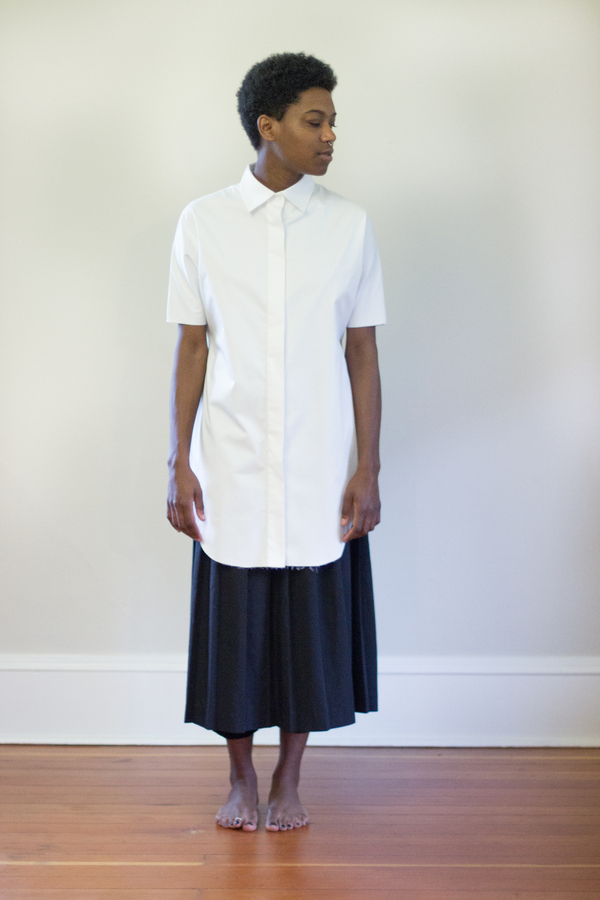Alexa Stark Pleated Button Down Shirt Alexa Stark Pleated Button Down Shirt