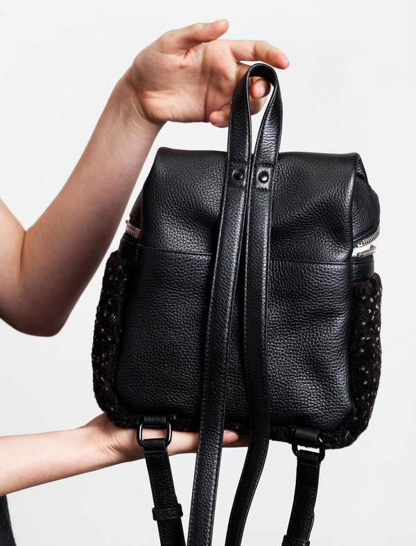 Kara Small Shearling Backpack Speckled Kara Small Shearling Backpack Speckled