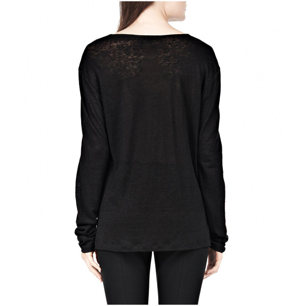 T By Alexander Wang CLASSIC LINEN LONG SLEEVE CREW NECK TEE T By Alexander Wang CLASSIC LINEN LONG SLEEVE CREW NECK TEE