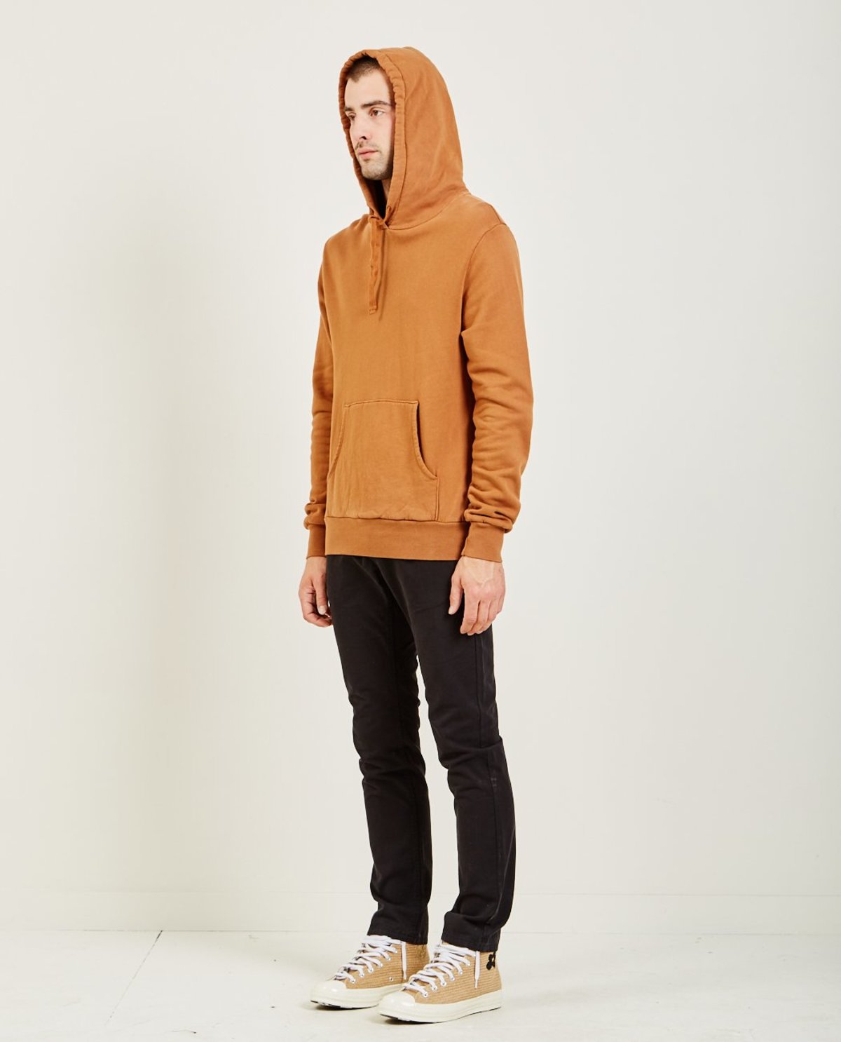 rust orange hoodie