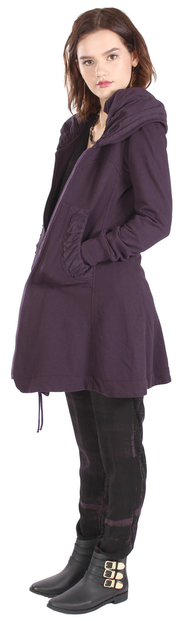 Prairie Underground Long Cloak Hoodie in Ink Pot Prairie Underground Long Cloak Hoodie in Ink Pot