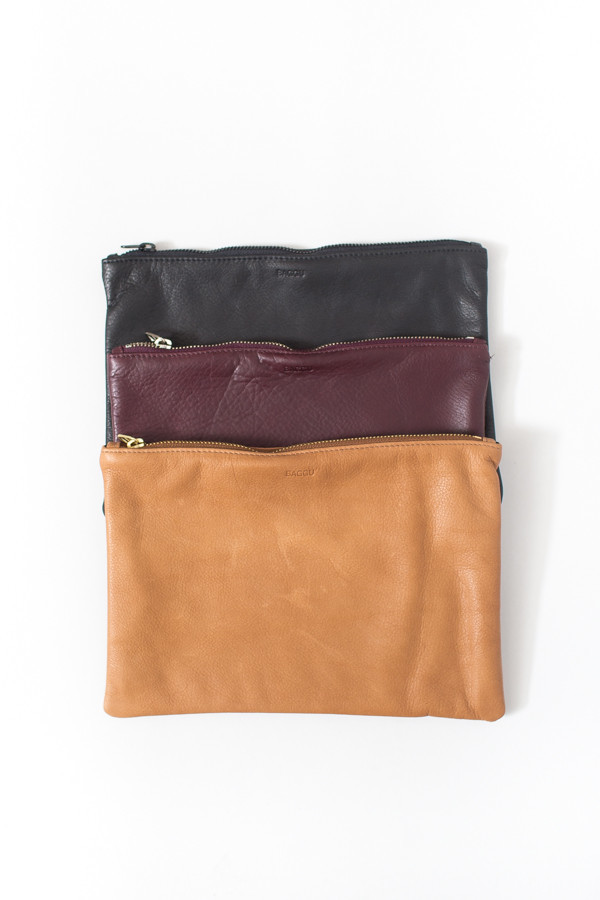 Baggu Large Flat Pouch / Saddle Baggu Large Flat Pouch / Saddle