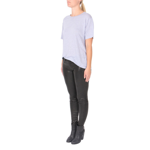 T By Alexander Wang LINEN SILK OVERSIZED TEE - MIST T By Alexander Wang LINEN SILK OVERSIZED TEE - MIST
