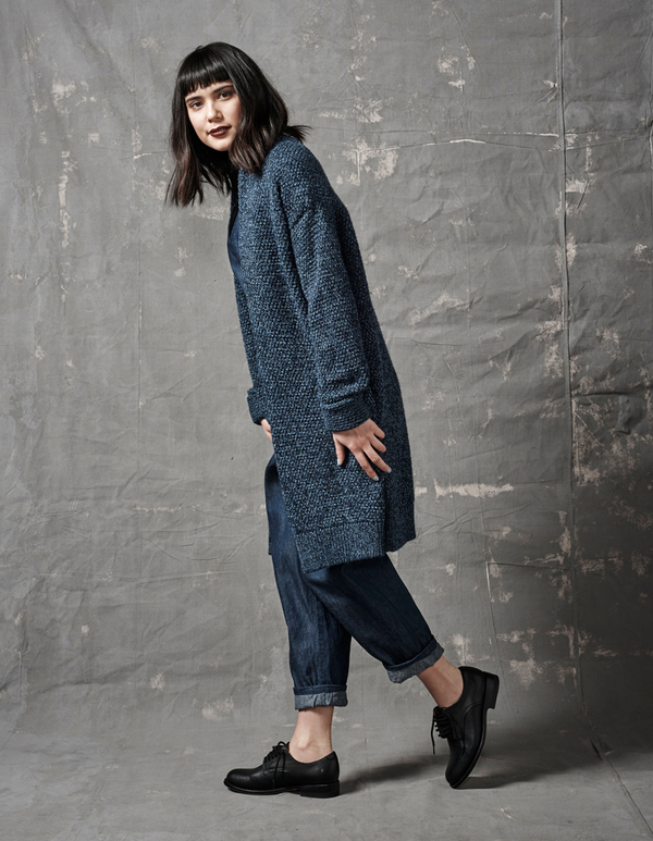 ALI GOLDEN SWEATER COAT - BLUE ALI GOLDEN SWEATER COAT - BLUE
