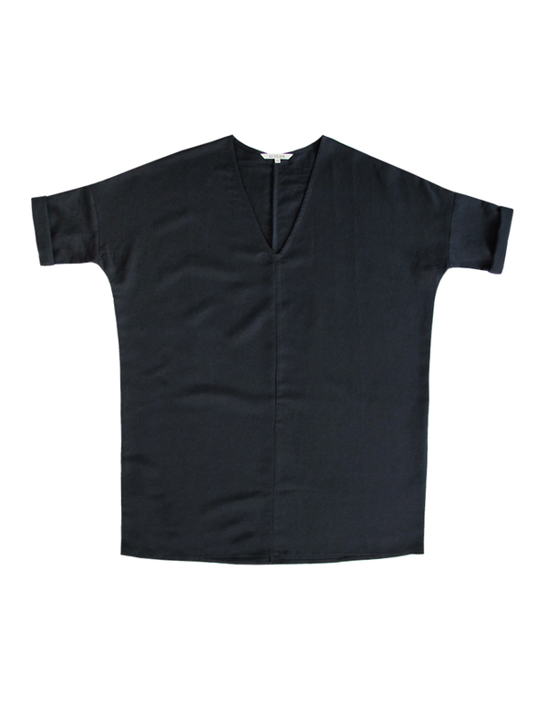 Ali Golden SILK/LINEN KIMONO TUNIC - BLACK Ali Golden SILK/LINEN KIMONO TUNIC - BLACK