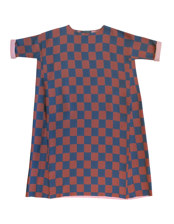 Creatures of Comfort ROMAN DRESS - RUST CHECK Creatures of Comfort ROMAN DRESS - RUST CHECK