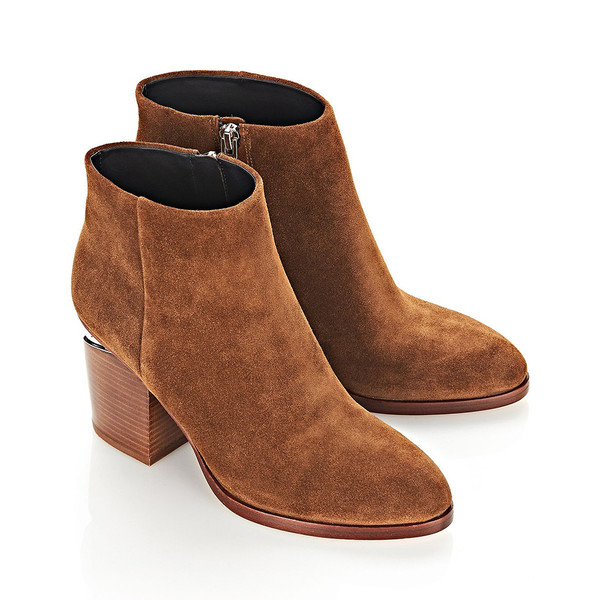 T By Alexander Wang GABI SUEDE BOOTIE WITH RHODIUM T By Alexander Wang GABI SUEDE BOOTIE WITH RHODIUM