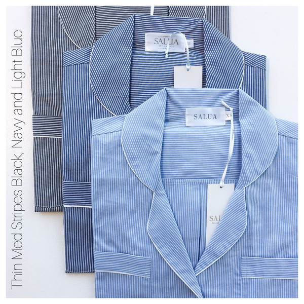 Salua Boyfriend's Shirt in Mediterranean Stripes Salua Boyfriend's Shirt in Mediterranean Stripes