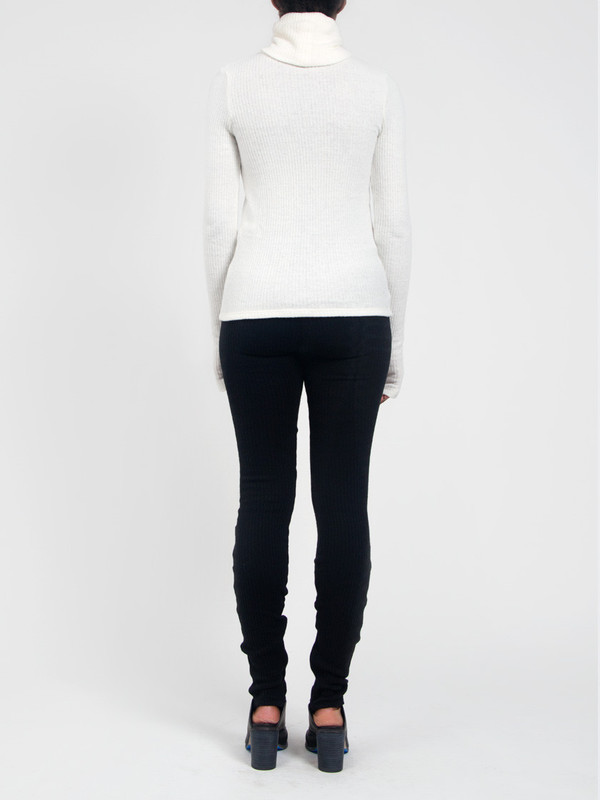 Rib Turtleneck White Rib Turtleneck White