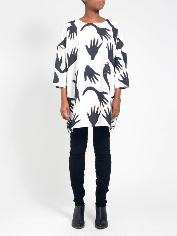 R/H Square Dress Hands Print R/H Square Dress Hands Print