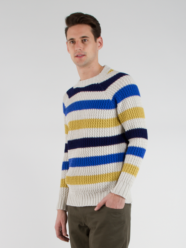 Men's Lucio Castro Striped Crew Sweater Men's Lucio Castro Striped Crew Sweater