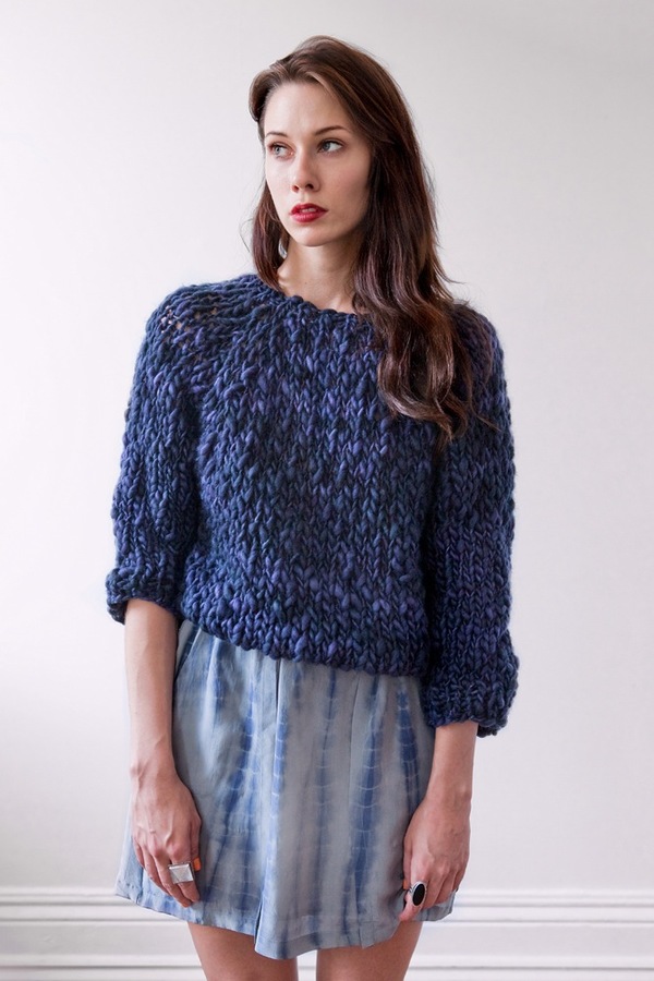 good night, day kingston thick & thin merino sweater (shown in Indigo) good night, day kingston thick & thin merino sweater (shown in Indigo)