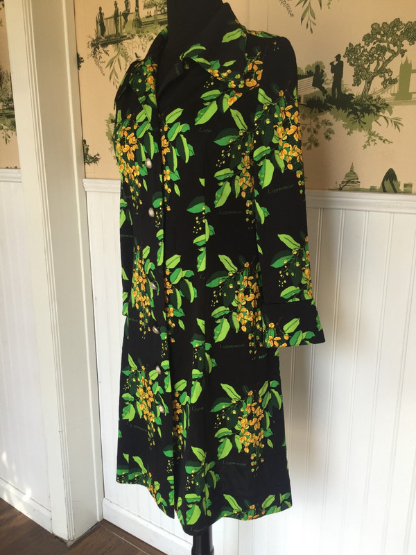 Nobuo Casual 70's Japanese Print Dress size medium large 11-13 Nobuo Casual 70's Japanese Print Dress size medium large 11-13