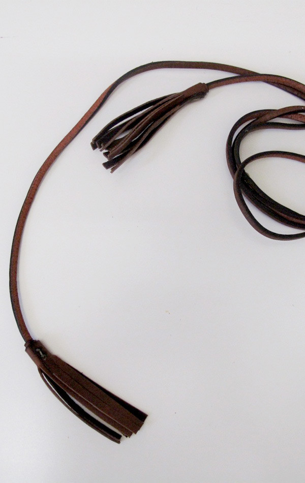 De Palma Leather Skinny tassel belt De Palma Leather Skinny tassel belt