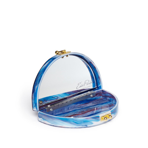 Edie Parker DOTTIE DIAGNALS TIE DYE STRIPE ACRYLIC CLUTCH Edie Parker DOTTIE DIAGNALS TIE DYE STRIPE ACRYLIC CLUTCH