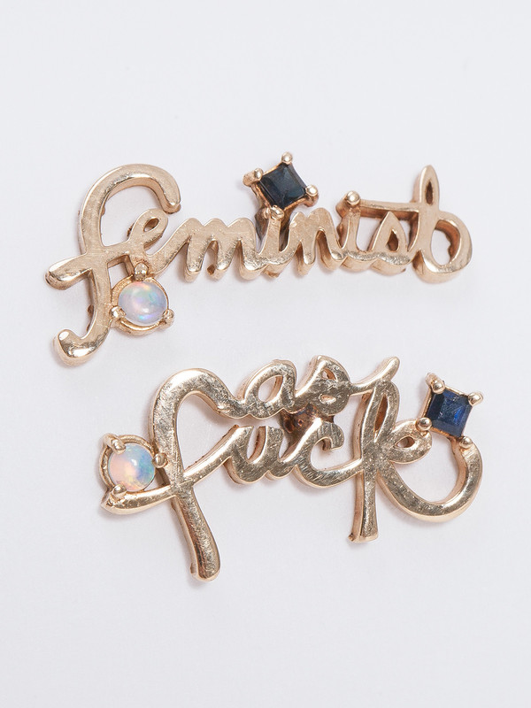 Leah Ball FEMINIST MIX-MATCH STUDS Leah Ball FEMINIST MIX-MATCH STUDS