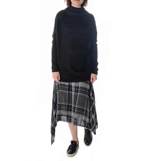 08sircus Black Mock Neck Sweater 08sircus Black Mock Neck Sweater
