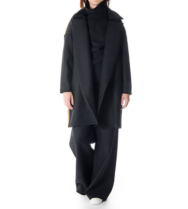 Charlie May Wool/Felt Drop Shoulder Coat Charlie May Wool/Felt Drop Shoulder Coat