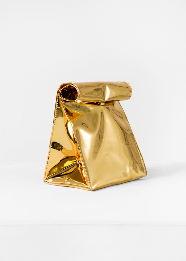 S M K Gold Foldover Bag S M K Gold Foldover Bag