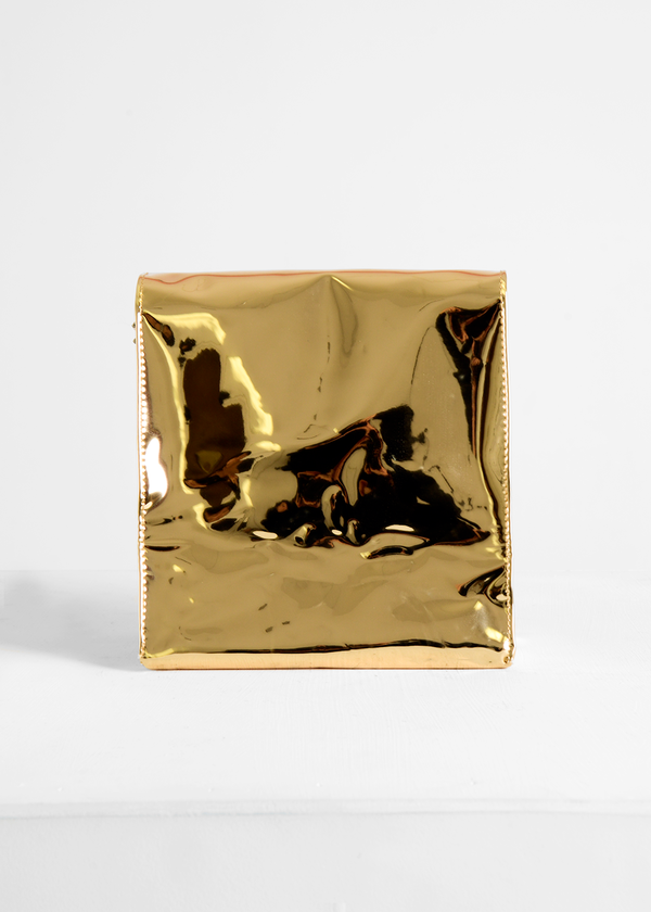 S M K Gold Foldover Bag S M K Gold Foldover Bag