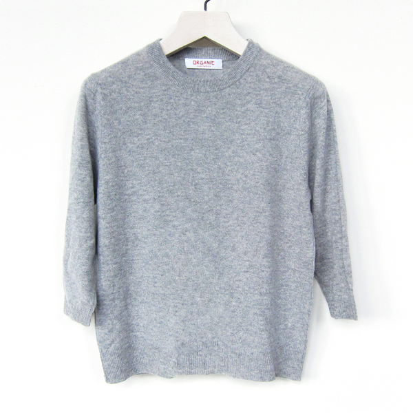 Organic by John Patrick 3/4 sleeve crewneck - grey melange Organic by John Patrick 3/4 sleeve crewneck - grey melange