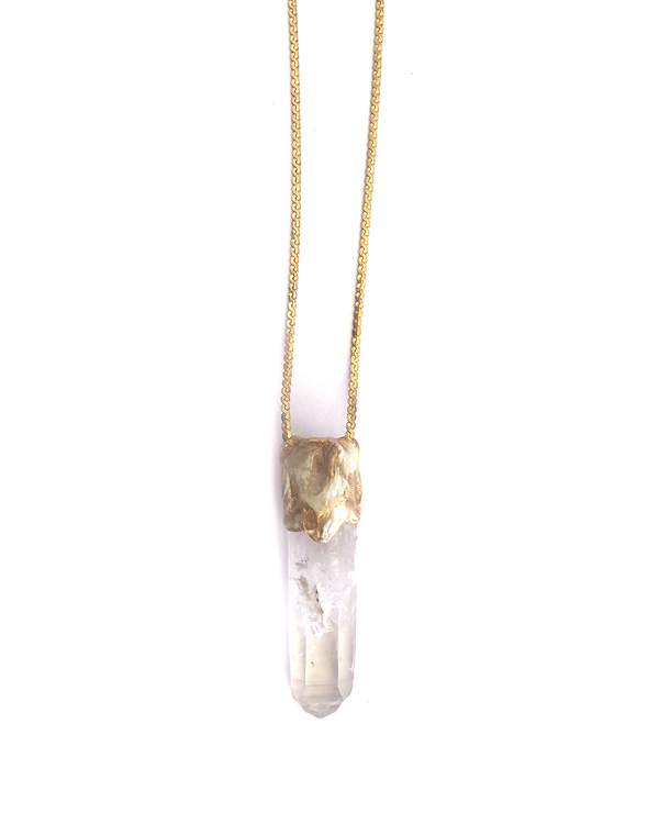 Adina Mills Large Quartz Obelisk Necklace Adina Mills Large Quartz Obelisk Necklace