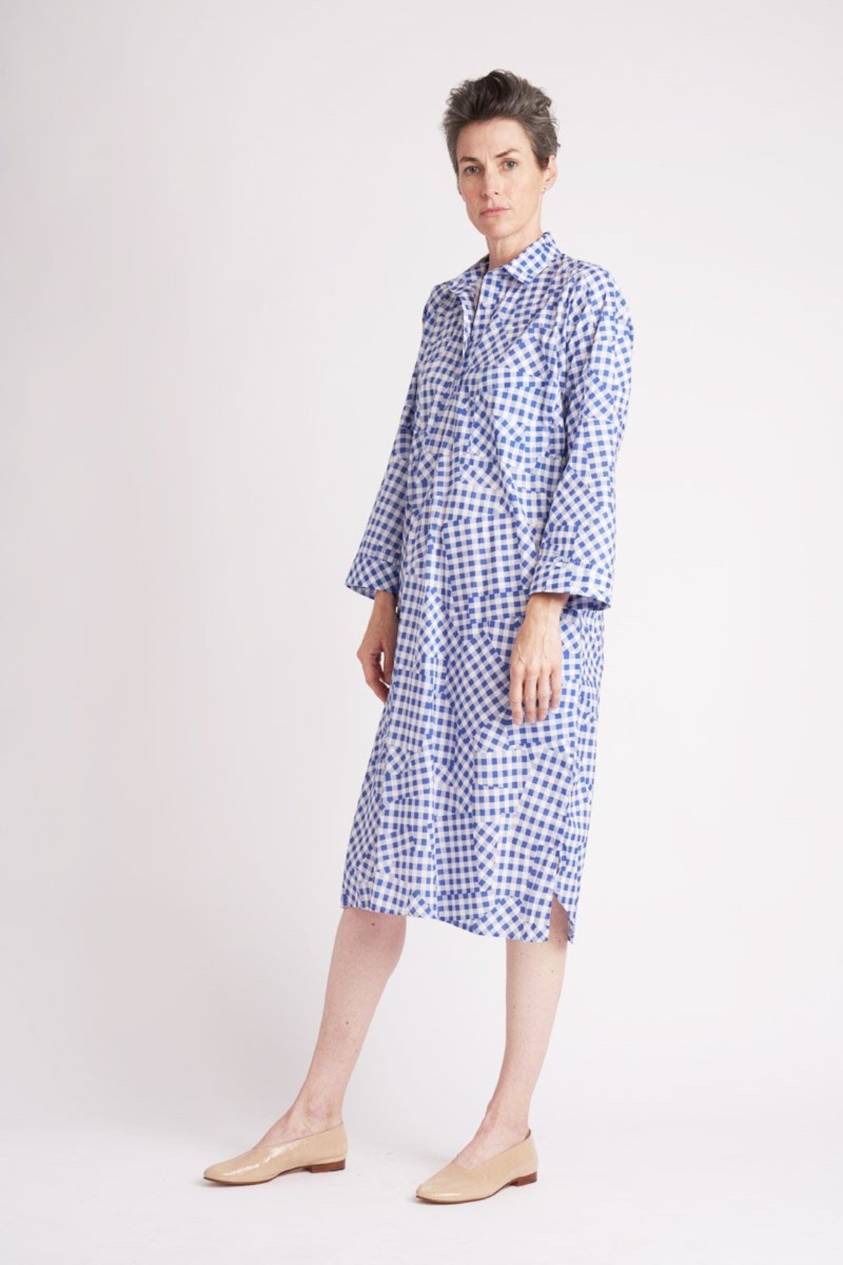 Gingham Smock Dress ° Blue Garmentory