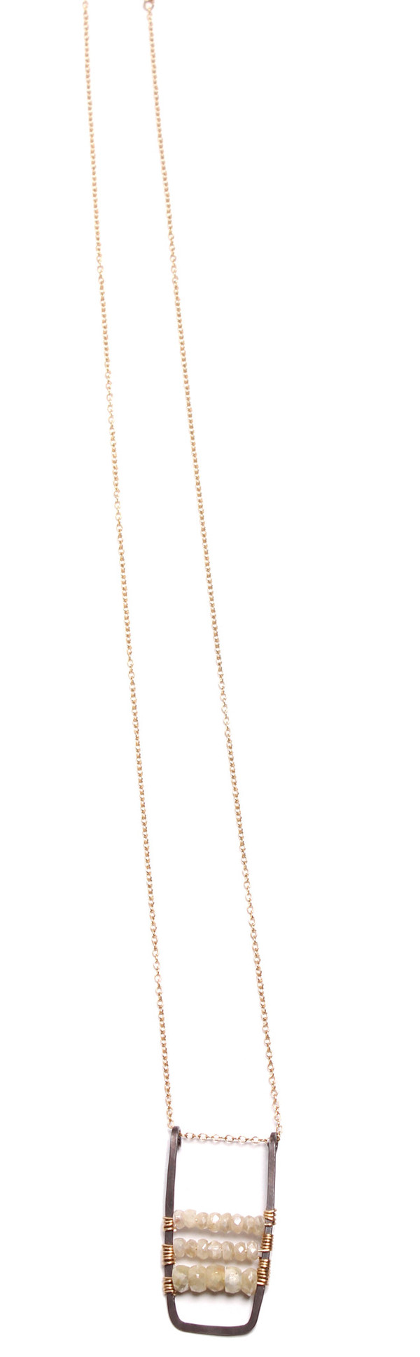 James and Jezebelle Silverite Oxidized U Bar Necklace James and Jezebelle Silverite Oxidized U Bar Necklace