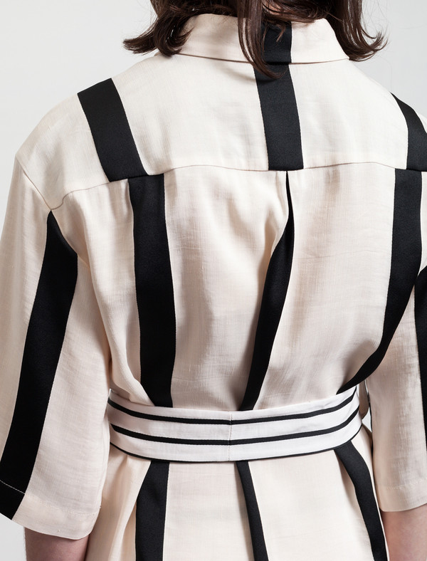 Acne Studios Cabell Linen Dress Stripes Acne Studios Cabell Linen Dress Stripes