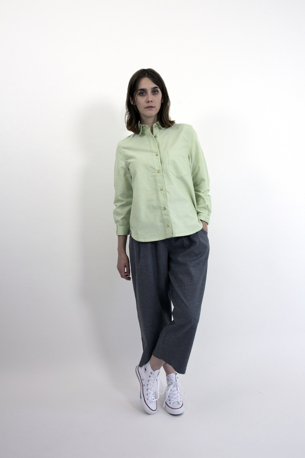 Feldt - Round Collar Oxford Shirt Feldt - Round Collar Oxford Shirt