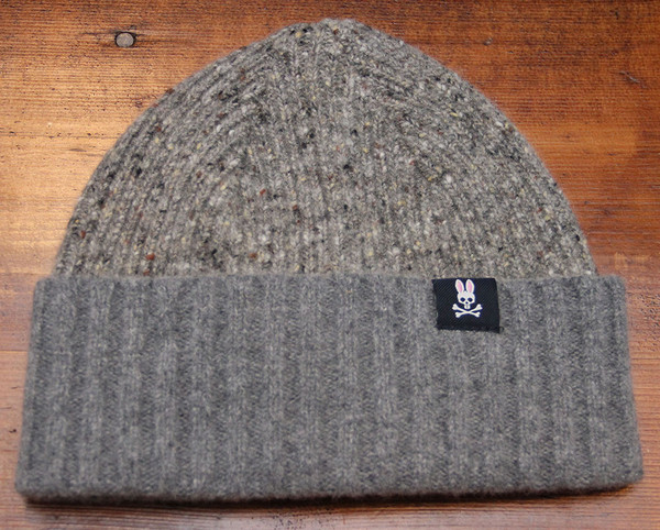 Psycho Bunny - Wool Preston Trim Watchman Hat - Black Psycho Bunny - Wool Preston Trim Watchman Hat - Black