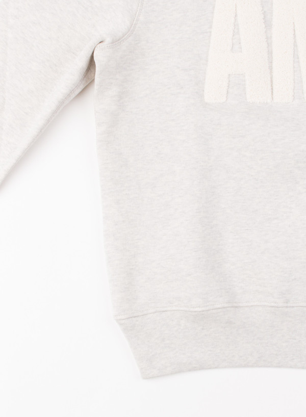 Men's AMI Alexandre Mattiusi AMI Crew Neck Sweatshirt Grege Men's AMI Alexandre Mattiusi AMI Crew Neck Sweatshirt Grege