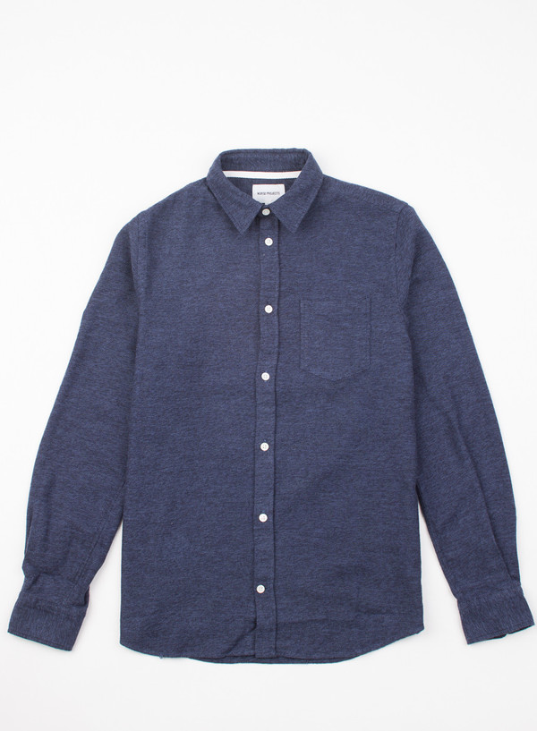Men's Norse Projects Anton Brushed Dark Navy Men's Norse Projects Anton Brushed Dark Navy