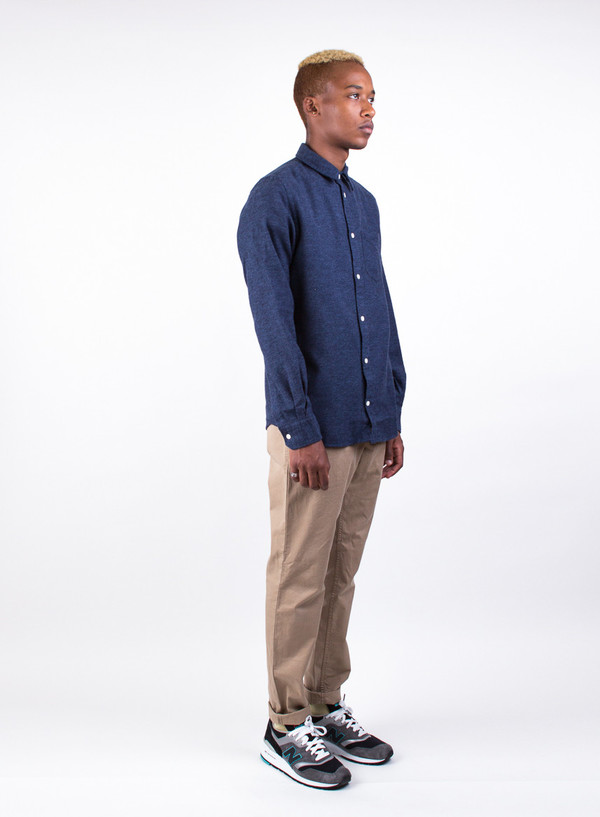Men's Norse Projects Anton Brushed Dark Navy Men's Norse Projects Anton Brushed Dark Navy