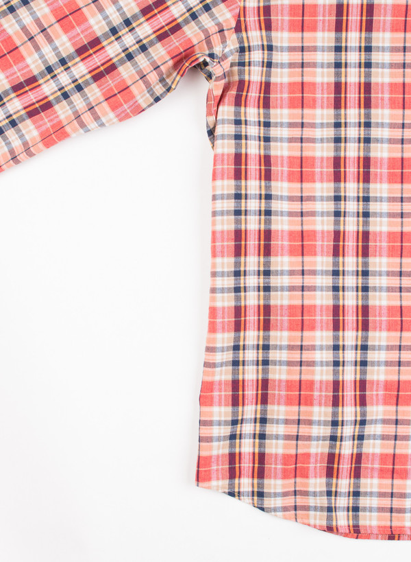 Men's Norse Projects Anton Madras Shirt Blood Orange Men's Norse Projects Anton Madras Shirt Blood Orange