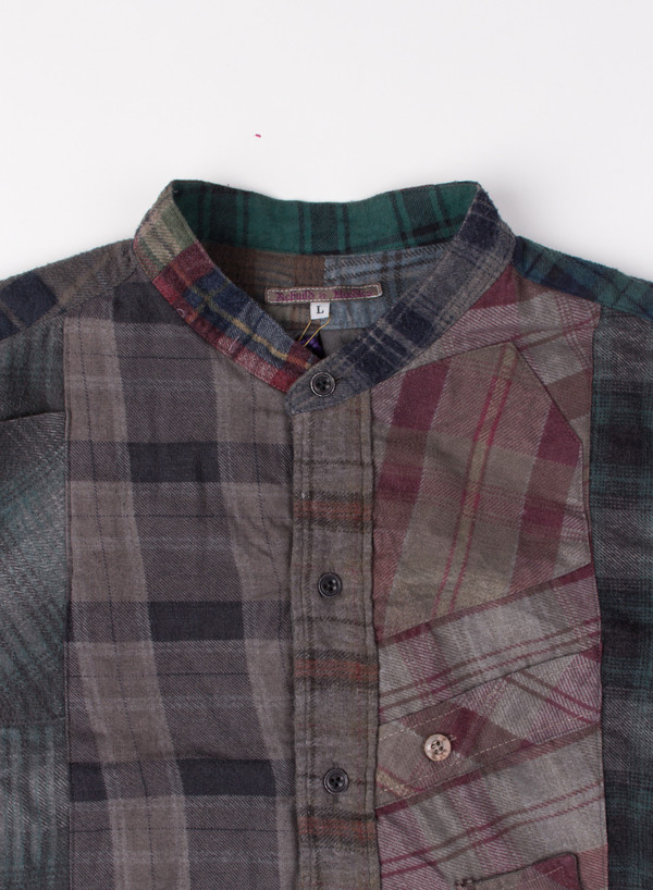 Band Collar Flannel Black Overdye (LARGE B) Band Collar Flannel Black Overdye (LARGE B)