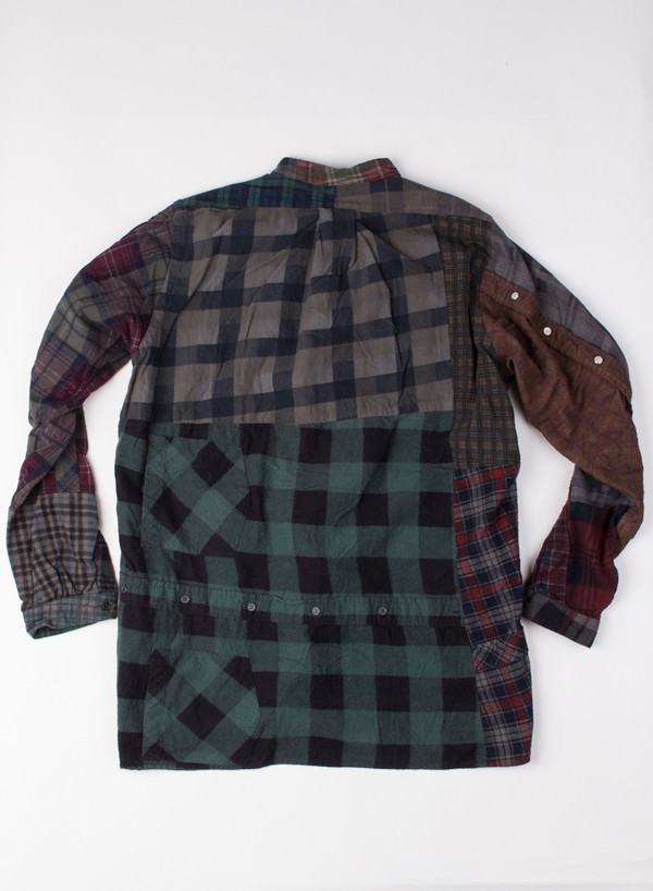 Band Collar Flannel Black Overdye (LARGE B) Band Collar Flannel Black Overdye (LARGE B)
