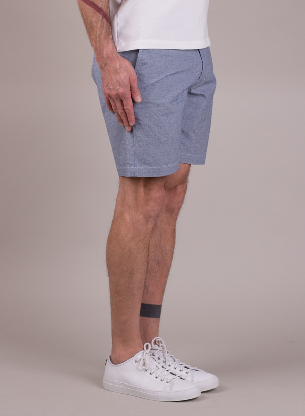 Men's Universal Works Bill Short Dogtooth Indigo Men's Universal Works Bill Short Dogtooth Indigo