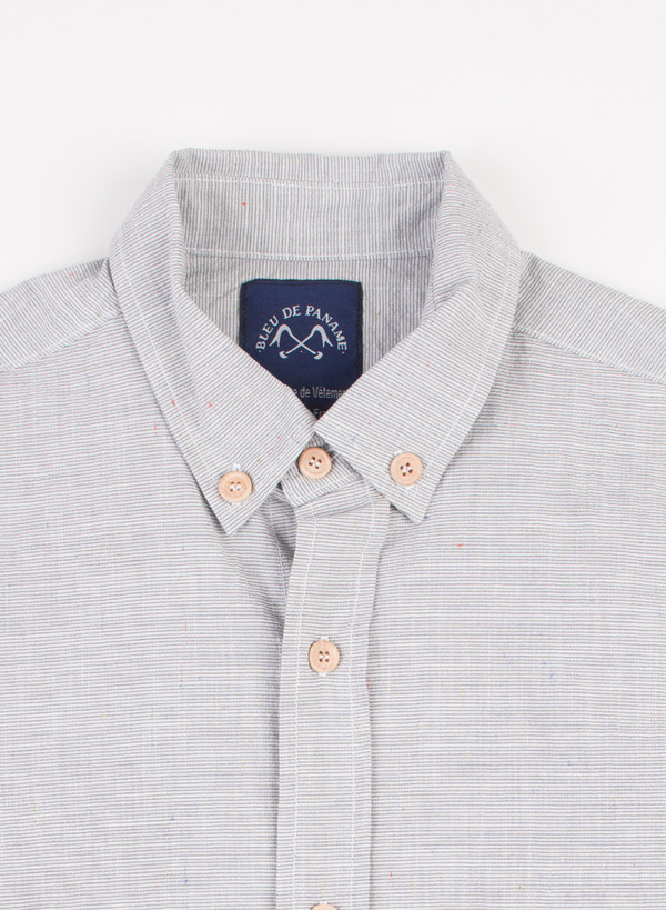 Men's Bleu De Paname Chemise Bureau Twill Stripe Acier Men's Bleu De Paname Chemise Bureau Twill Stripe Acier