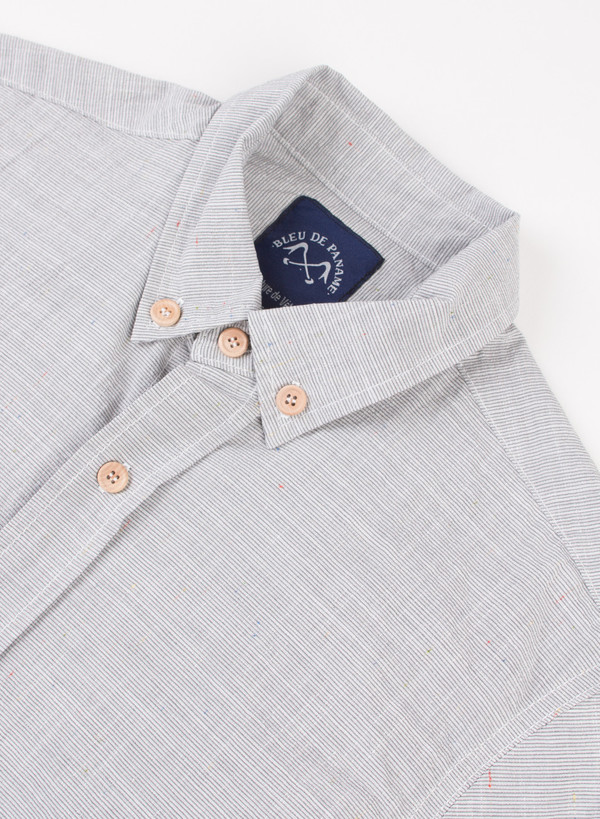 Men's Bleu De Paname Chemise Bureau Twill Stripe Acier Men's Bleu De Paname Chemise Bureau Twill Stripe Acier