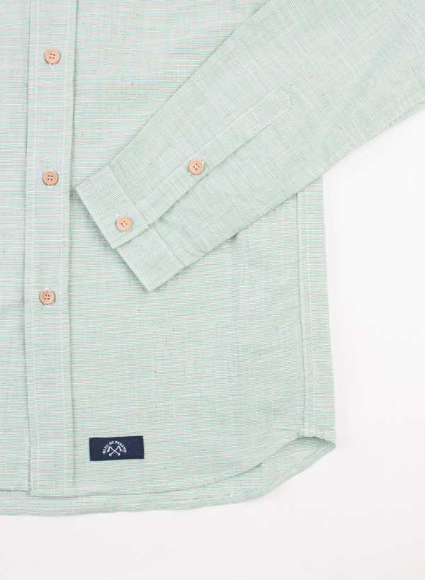 Men's Bleu De Paname Chemise Bureau Twill Stripe Chlorophyl Men's Bleu De Paname Chemise Bureau Twill Stripe Chlorophyl