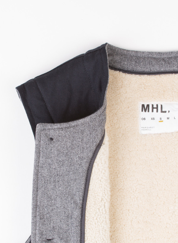 Men's MHL Margaret Howell Jerkin Cavalry Twill Navy Men's MHL Margaret Howell Jerkin Cavalry Twill Navy