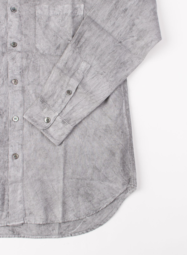 Sumi Ink Dyed Twill Stand Collar Over Shirt Sumi Ink Dyed Twill Stand Collar Over Shirt