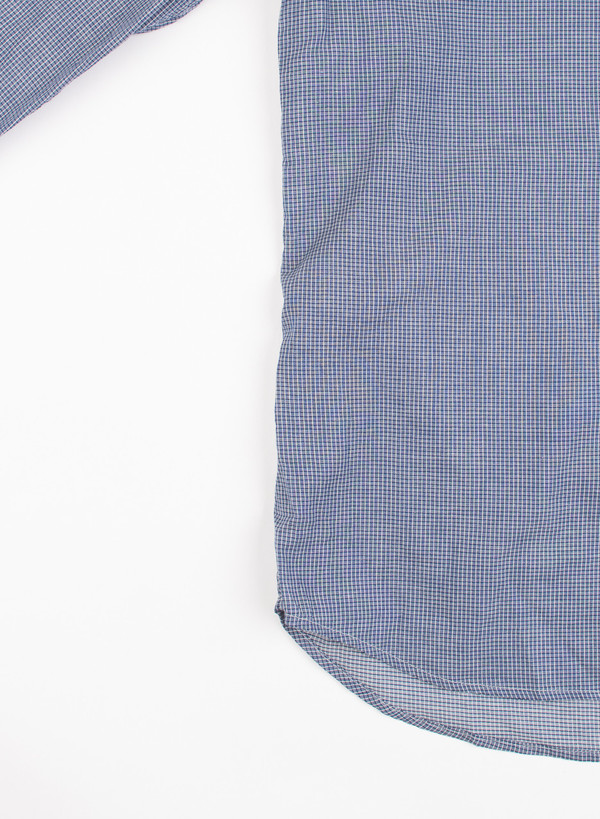 Men's Folk Tri Pocket Shirt Small Indigo Check Men's Folk Tri Pocket Shirt Small Indigo Check
